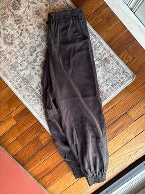 ZARA 11/12yrs Girls Charcoal Elastic Waist Cargo Jogger Pants